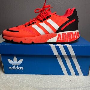 Adidas ZX 1k Boost Solar Red size 10.5 EUC with Box PRICE IS FIRM.
